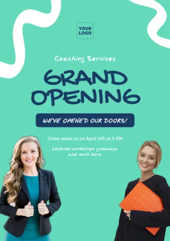 Edit a template for your grand opening