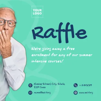 Editar um modelo para sorteios