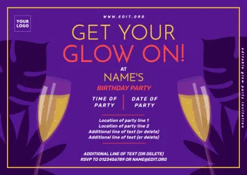 Edit a Glow Party banner