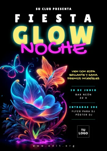 Edita un banner de Glow Party