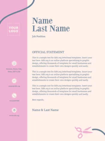 Modifier un modèle de lettre US