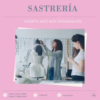 Editar un cartel para sastres y costurerías