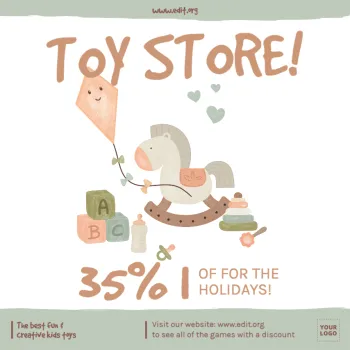 Edit a design for your toy store
