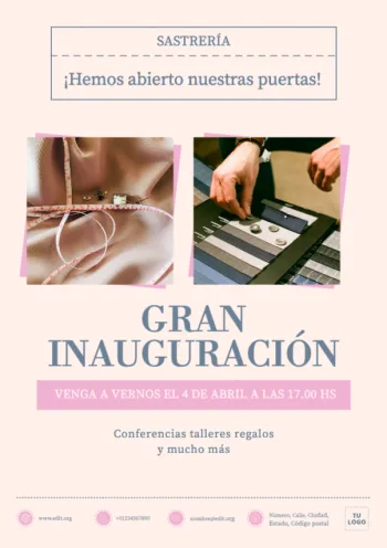 Crear diseños para tu inauguración