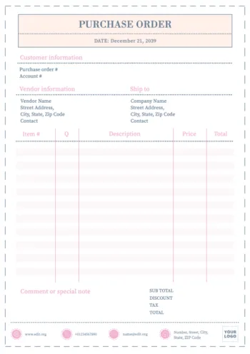 Edit an Order Template