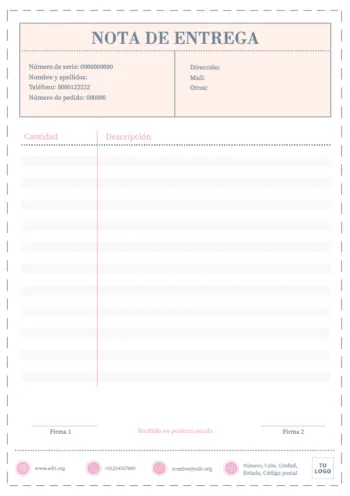 Edita una plantilla de albarán gratis