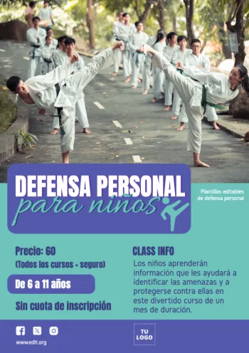 Edita un flyer de Defensa Personal