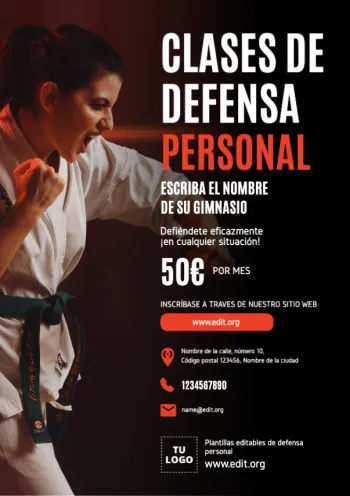 Edita un flyer de Defensa Personal