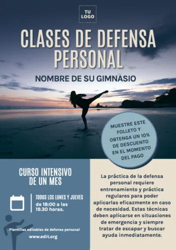 Edita un flyer de Defensa Personal