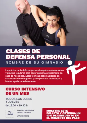 Edita un flyer de Defensa Personal