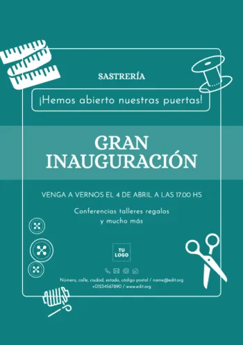 Crear diseños para tu inauguración