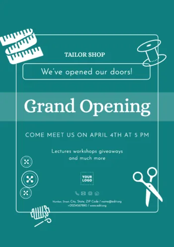 Edit a template for your grand opening