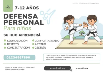 Edita un flyer de Defensa Personal