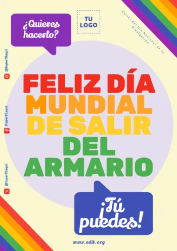 Edita flyers del Día de Salir del Armario
