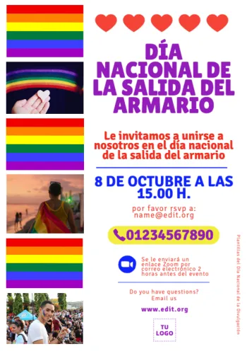 Edita flyers del Día de Salir del Armario