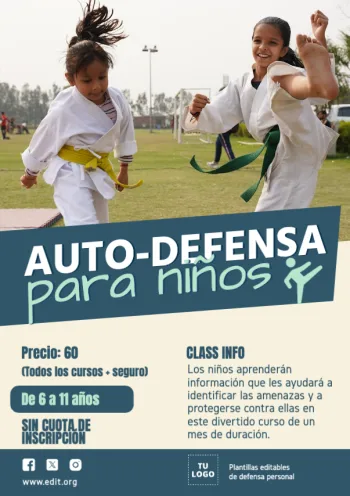 Edita un flyer de Defensa Personal
