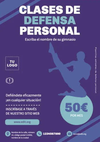 Edita un flyer de Defensa Personal