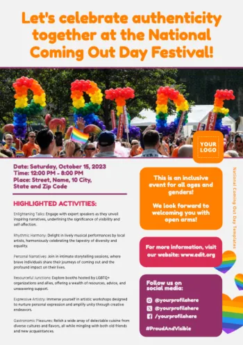 Edit a Coming Out poster