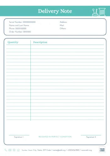 Edit a Delivery Note