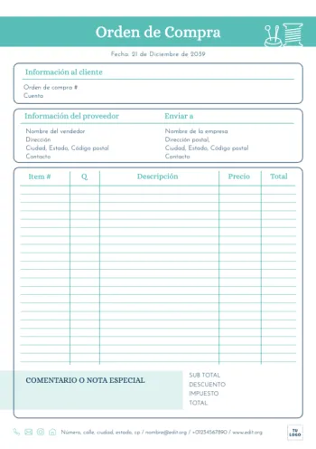 Edita una Hoja de Pedido