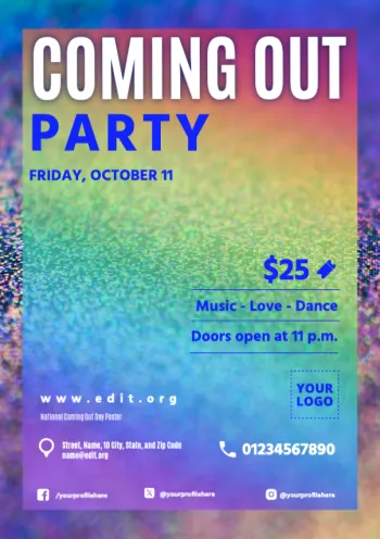 Edit a Coming Out poster