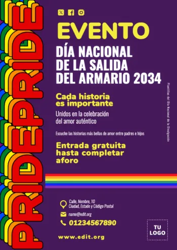 Edita flyers del Día de Salir del Armario
