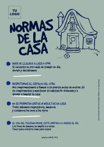 Edita un cartel con Normas