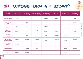 Edit a cleaning calendar