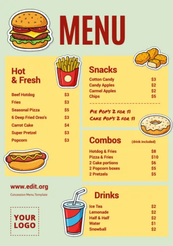 Edit a Concession banner