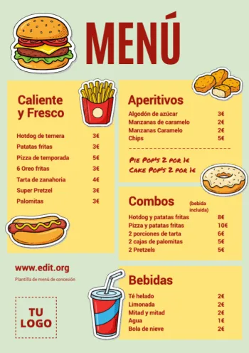 Edita un flyer de comida