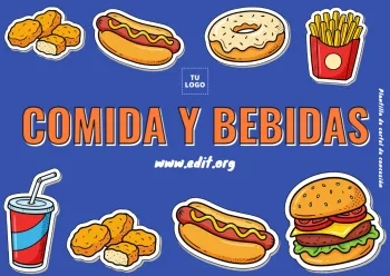 Edita un flyer de comida