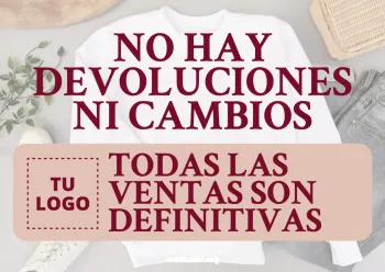 Edita un diseño sobre políticas de devolución