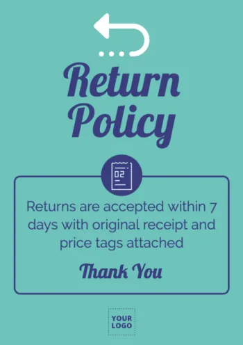 Modifier un design ou modèle sur les politiques de retour