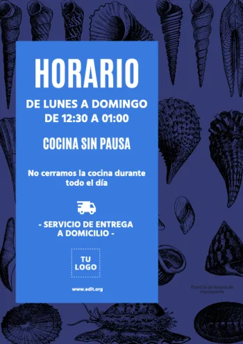 Edita un flyer de Marisquería