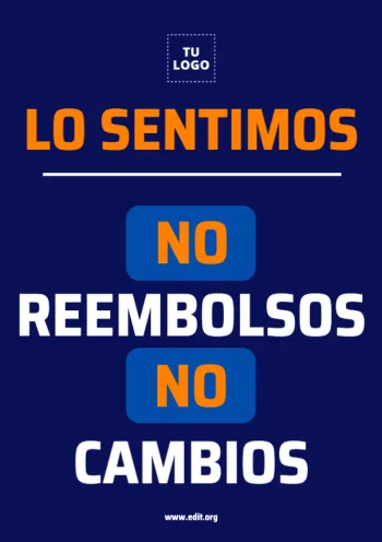 Edita un diseño sobre políticas de devolución