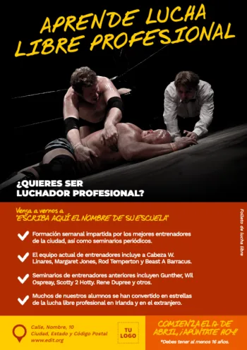 Edita un banner de Lucha Libre
