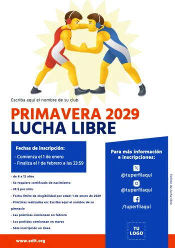 Edita un banner de Lucha Libre