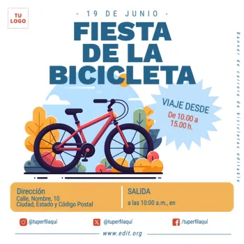 Edita un banner de Carrera de Bici