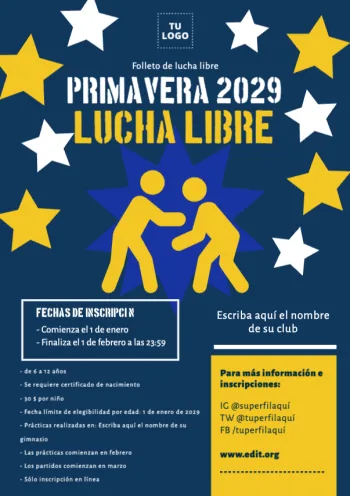 Edita un banner de Lucha Libre