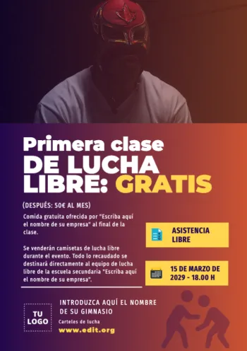 Edita un banner de Lucha Libre