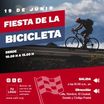 Edita un banner de Carrera de Bici