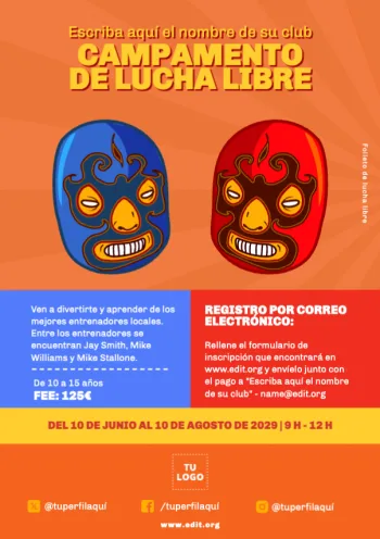 Edita un banner de Lucha Libre