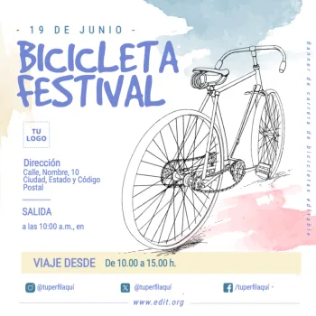 Edita un banner de Carrera de Bici