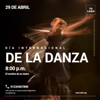 Edita un flyer de Danza