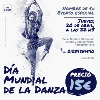 Edita un flyer de Danza