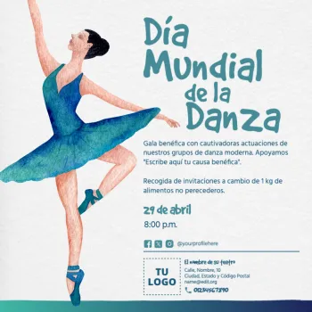 Edita un flyer de Danza