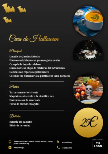 Edita un menú para Halloween