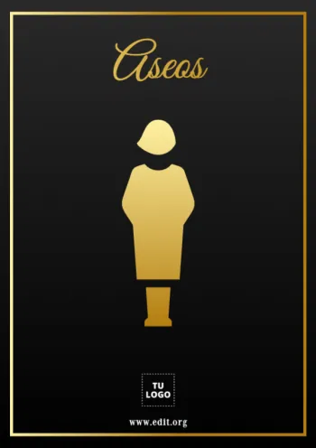 Edita un letrero para baño