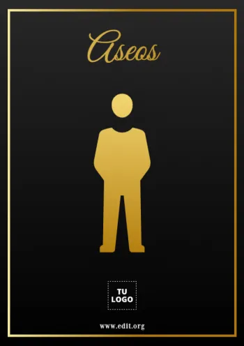 Edita un letrero para baño