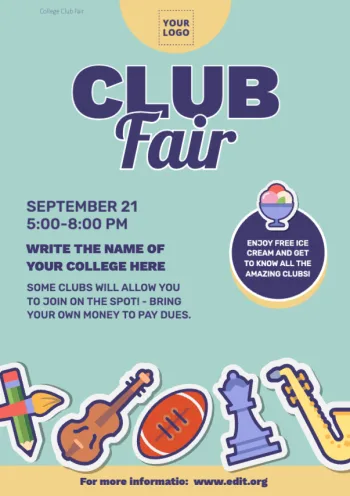 Edit a club fair poster